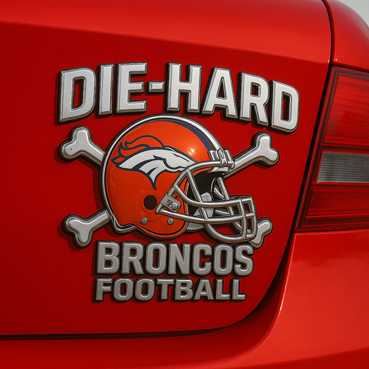 DEN x NFL Premium 3D Car Name Badge DATND DVT