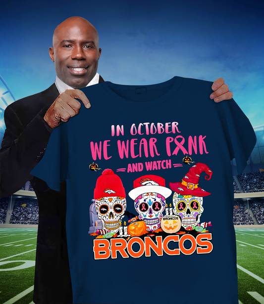 DEN x NFL Sugar skull in October we wear pink and watch DATND TANTD