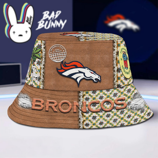 Denver Broncos Premium NFL Bad Bunny Bucket Hat NAK