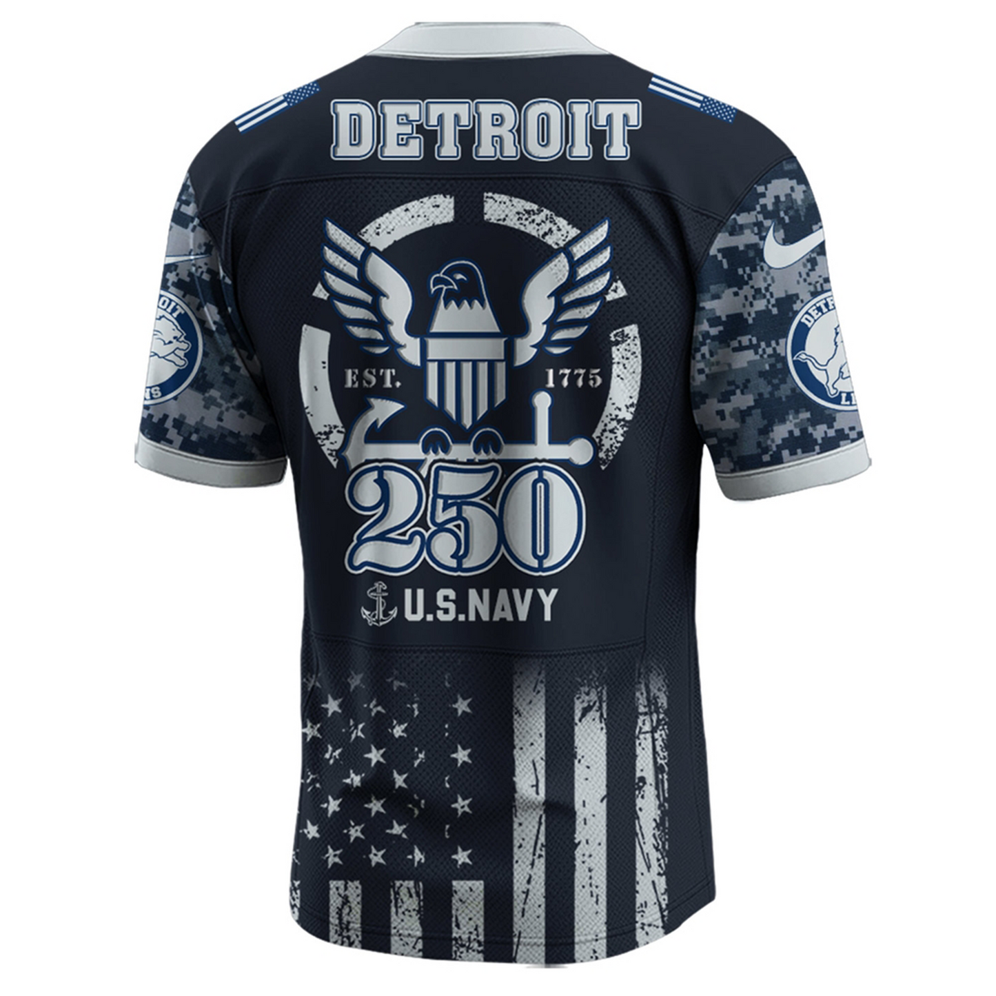 DET x 250 U.S. Navy 250th Birthday Celebration Jersey DatND DVT