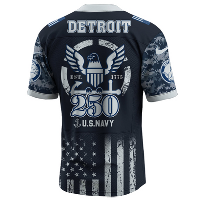DET x 250 U.S. Navy 250th Birthday Celebration Jersey DatND DVT