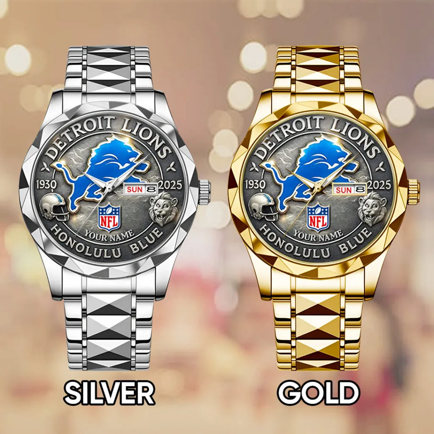 DET x NFL 95th Anniversary Alloy Luxury Quartz Watch V3 DATND TANTD