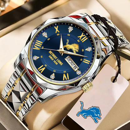 DET x NFL Alloy Luxury Quartz Watch DATND TANTD