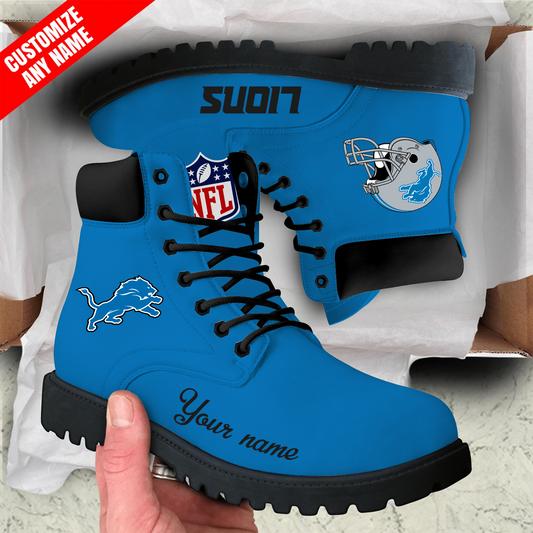 DET x NFL Custom Leather Boots DATND TANTD