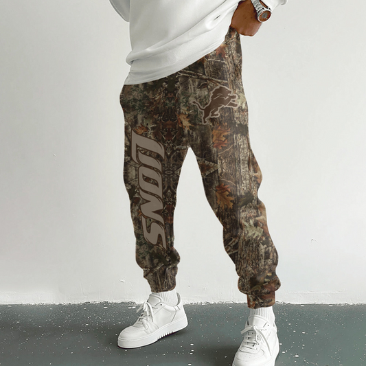 DET x NFL Football Team Hunting Camo Long Pants DATND TANTD