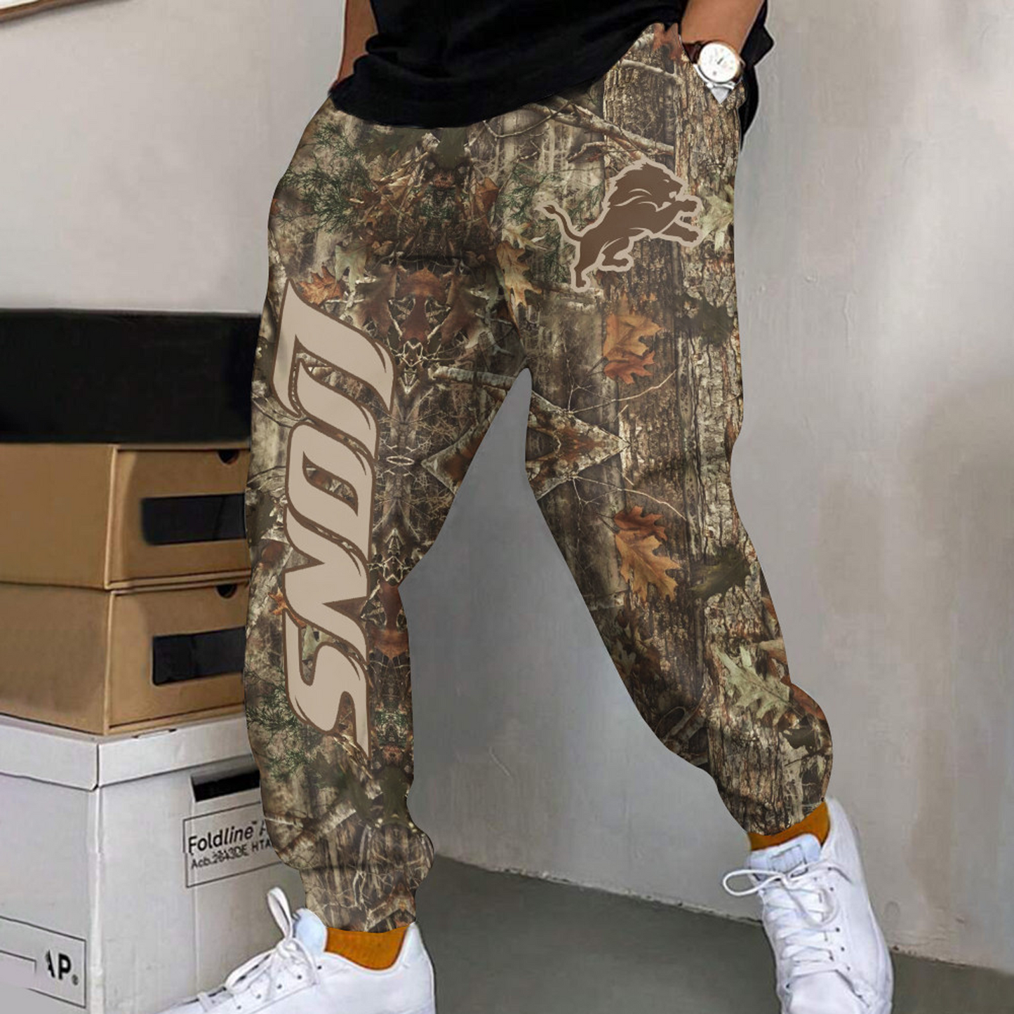 DET x NFL Football Team Hunting Camo Long Pants DATND TANTD