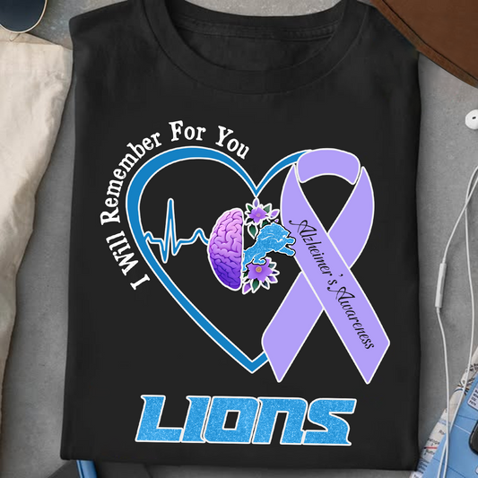 DET x NFL I Will Remember For You T-Shirt V1 DATND TANTD