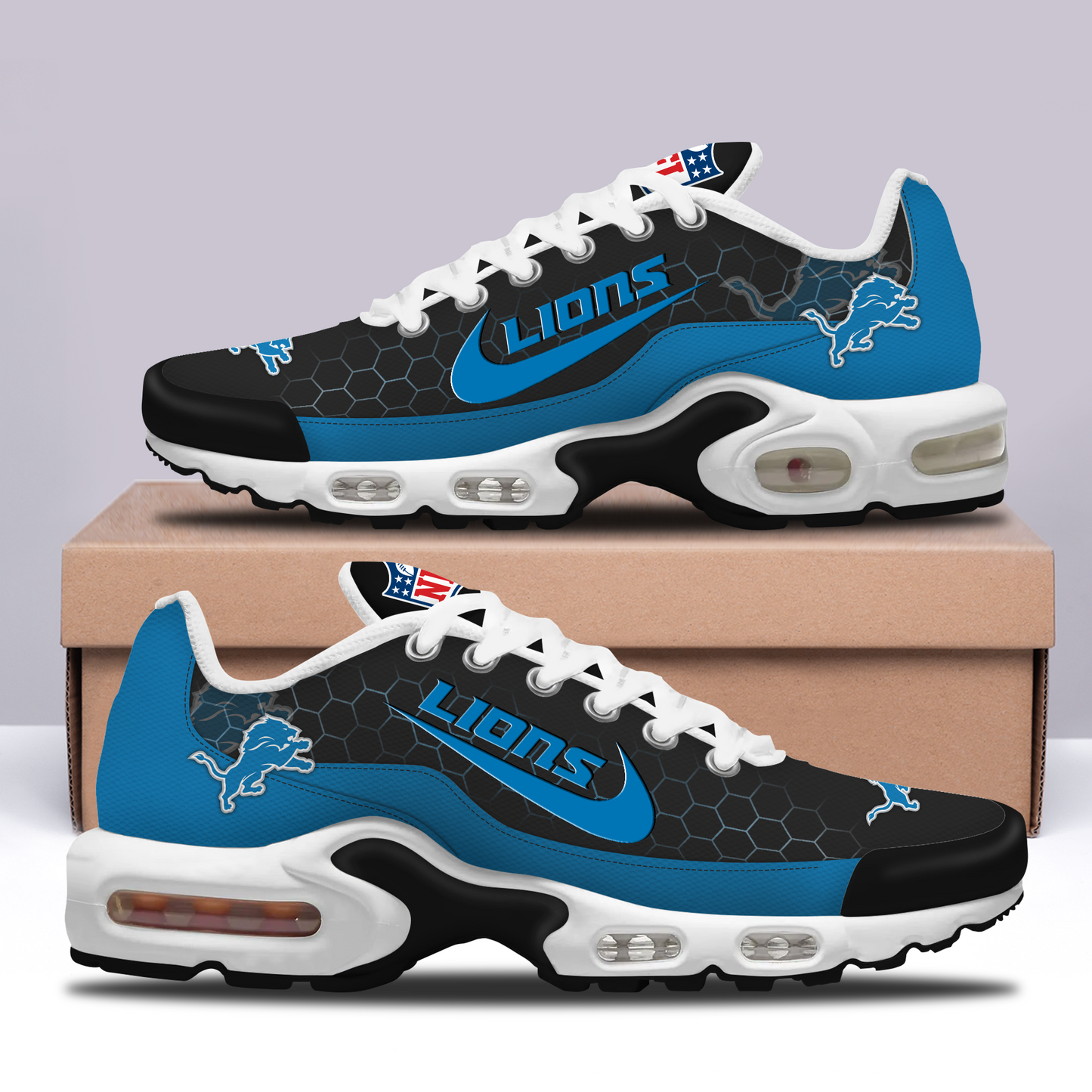 DET x NFL Personalized Air Cushion Sports Shoes DatND DVT