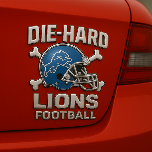 DET x NFL Premium 3D Car Name Badge DATND DVT