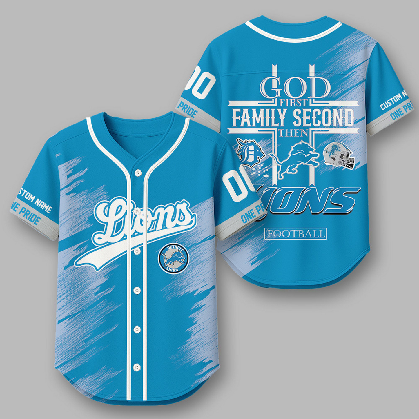 DET x NFL Premium NFL Baseball Jersey DATND TANTD