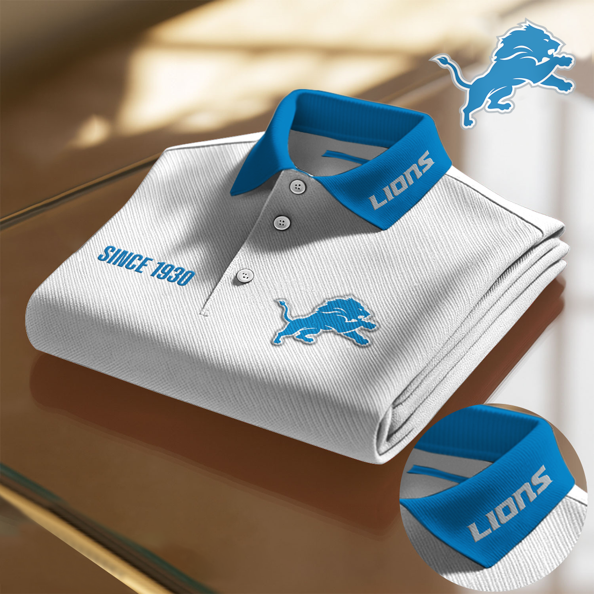 DET x NFL Premium Polo Shirt  DatND DVT
