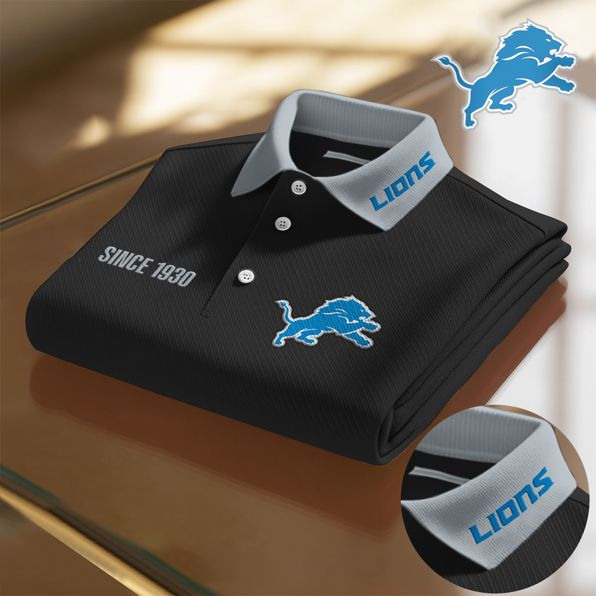 DET x NFL Premium Polo Shirt  DatND DVT