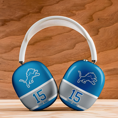 DET x NFL Special Airpod Max Case Cover Personalized DATND TANTD