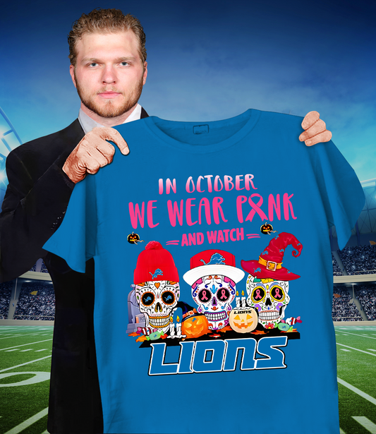 DET x NFL Sugar skull in October we wear pink and watch DATND TANTD