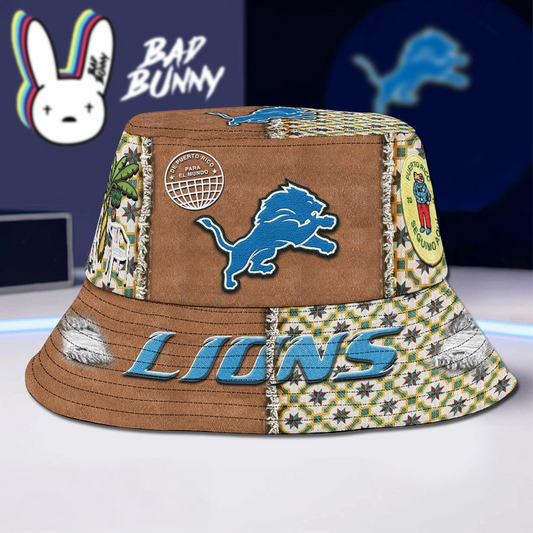 Detroit Lions Premium NFL Bad Bunny Bucket Hat