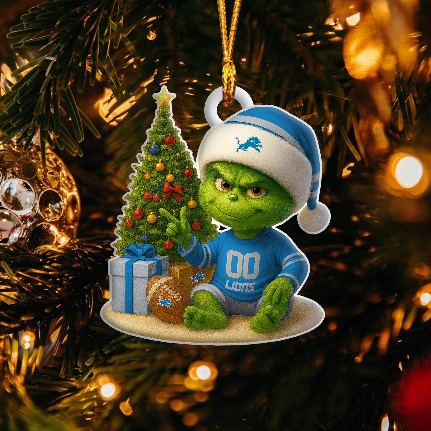 DL NFL x Grinch Premium Ornament DDT NTL