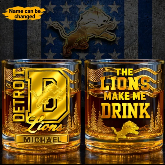DL Premium NFL Golden Whiskey Fan Glass DDT HLPhuong
