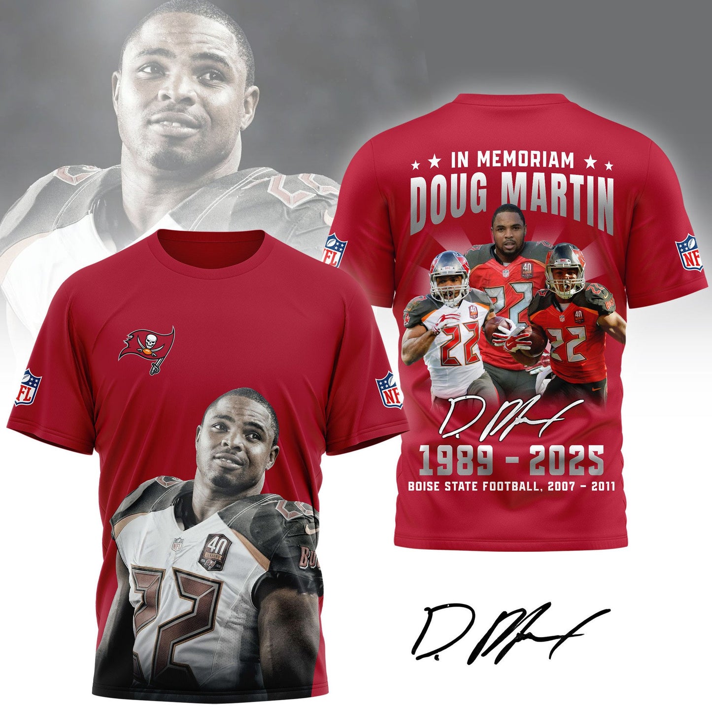 Doug Martin TB x NFL Premium 3D Shirt HLP