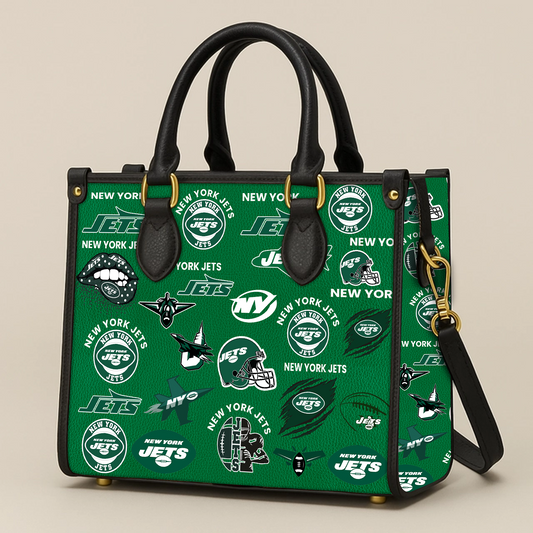 New York Jets Women Leather Hand Bag V1 DATND TANTD