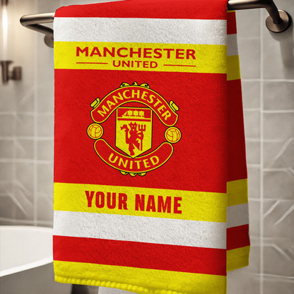 EPL Manchester United Bath Towel Large Size Custom Name Gift For Fan DatND DVT