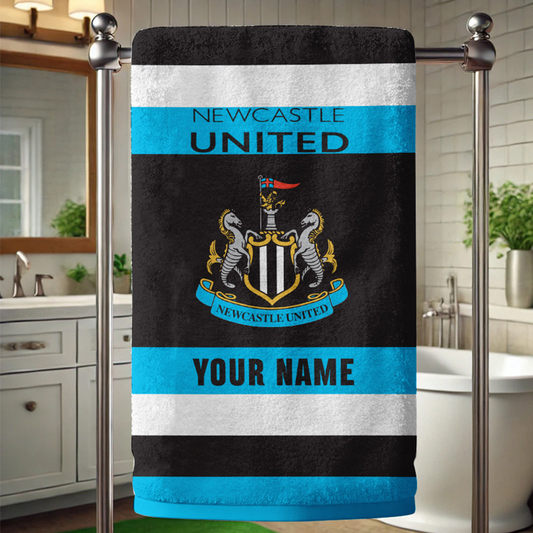EPL Newcastle United Bath Towel Large Size Custom Name Gift For Fan DatND DVT