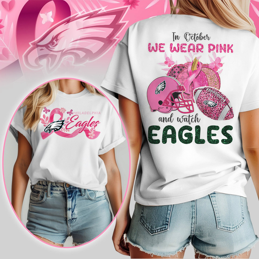 In October We Wear Pink And Watch PE Shirt DDT NTL