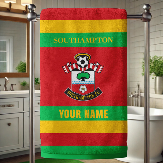 EPL Southampton Bath Towel Large Size Custom Name Gift For Fan DatND DVT