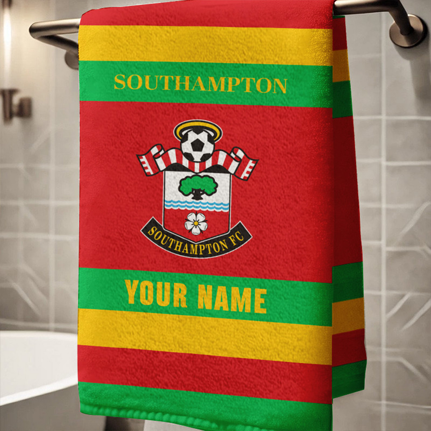 EPL Southampton Bath Towel Large Size Custom Name Gift For Fan DatND DVT