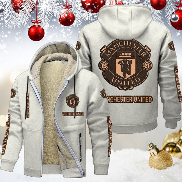 EPL x MU Hoodie Zip Velvet Coat V1 NAK