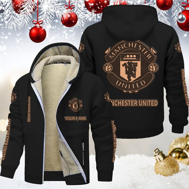 EPL x MU Hoodie Zip Velvet Coat V1 NAK