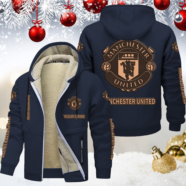 EPL x MU Hoodie Zip Velvet Coat V1 NAK