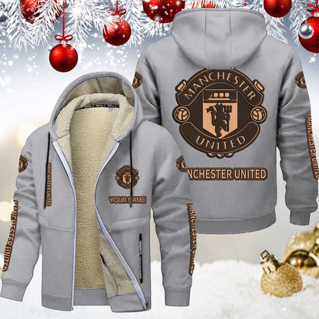 EPL x MU Hoodie Zip Velvet Coat V1 NAK