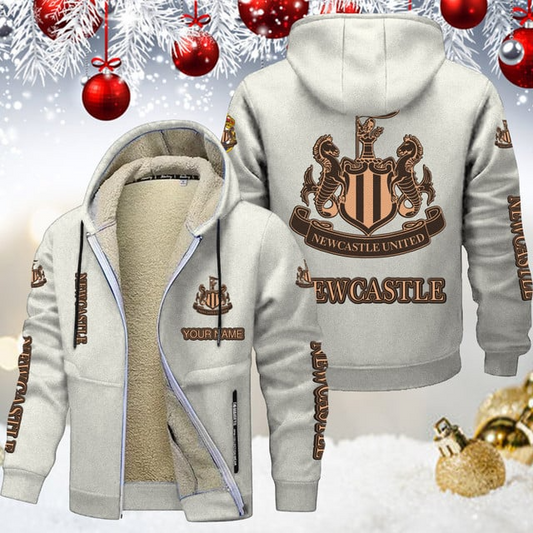 EPL x NUFC Hoodie Zip Velvet Coat V1 NAK