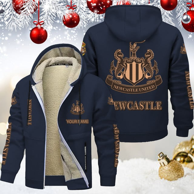 EPL x NUFC Hoodie Zip Velvet Coat V1 NAK
