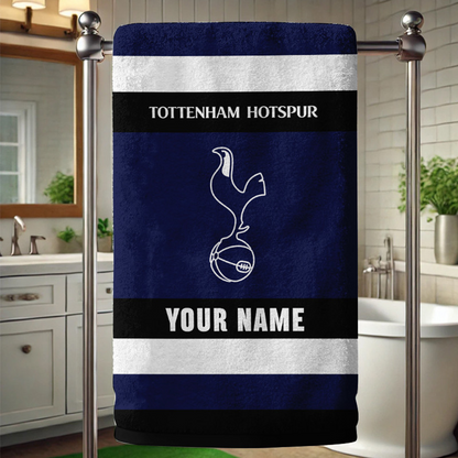 EPL Tottenham Hotspur Bath Towel Large Size Custom Name Gift For Fan DatND DVT