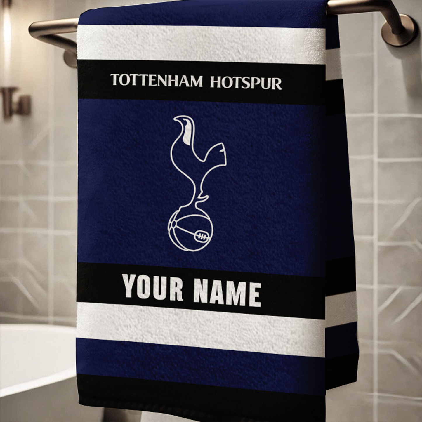 EPL Tottenham Hotspur Bath Towel Large Size Custom Name Gift For Fan DatND DVT