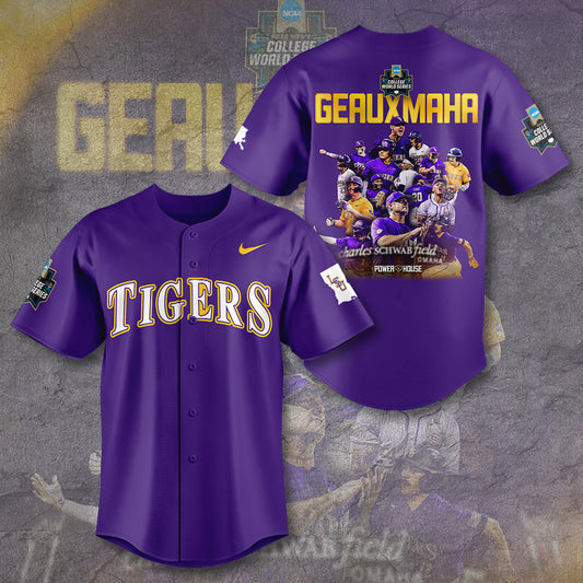LSU 2025 NCAA Baseball National Champions Baseball Jersey DDT TTV