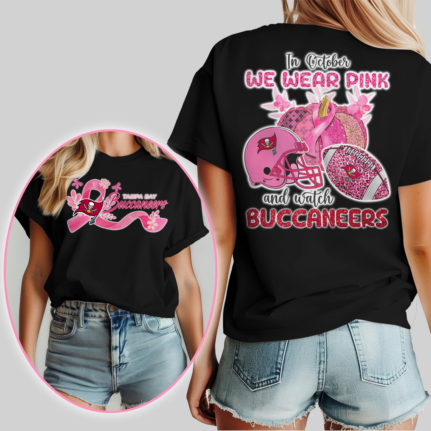 In October We Wear Pink And Watch TBB Shirt DDT NTL