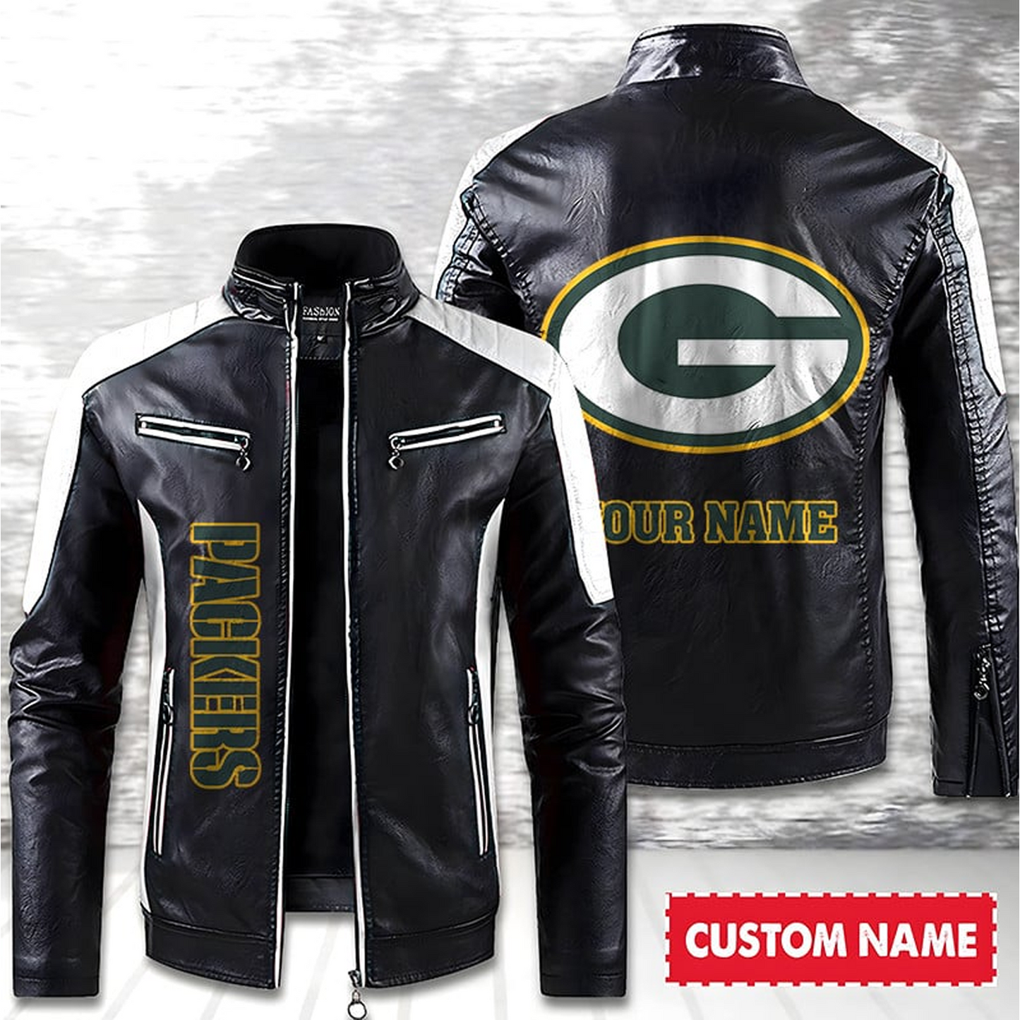 GB American Football Men Leather Jacket Custom Any Name Gifts DatND DVT