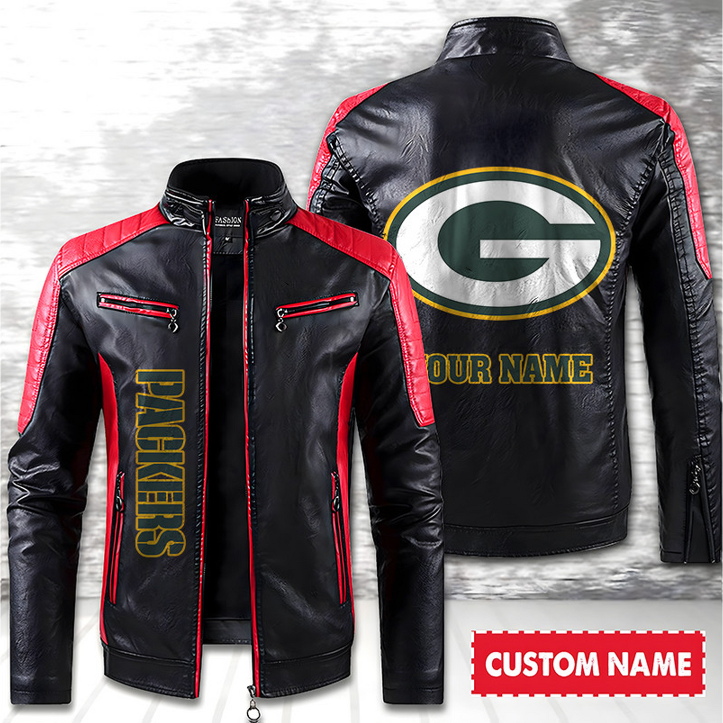 GB American Football Men Leather Jacket Custom Any Name Gifts DatND DVT