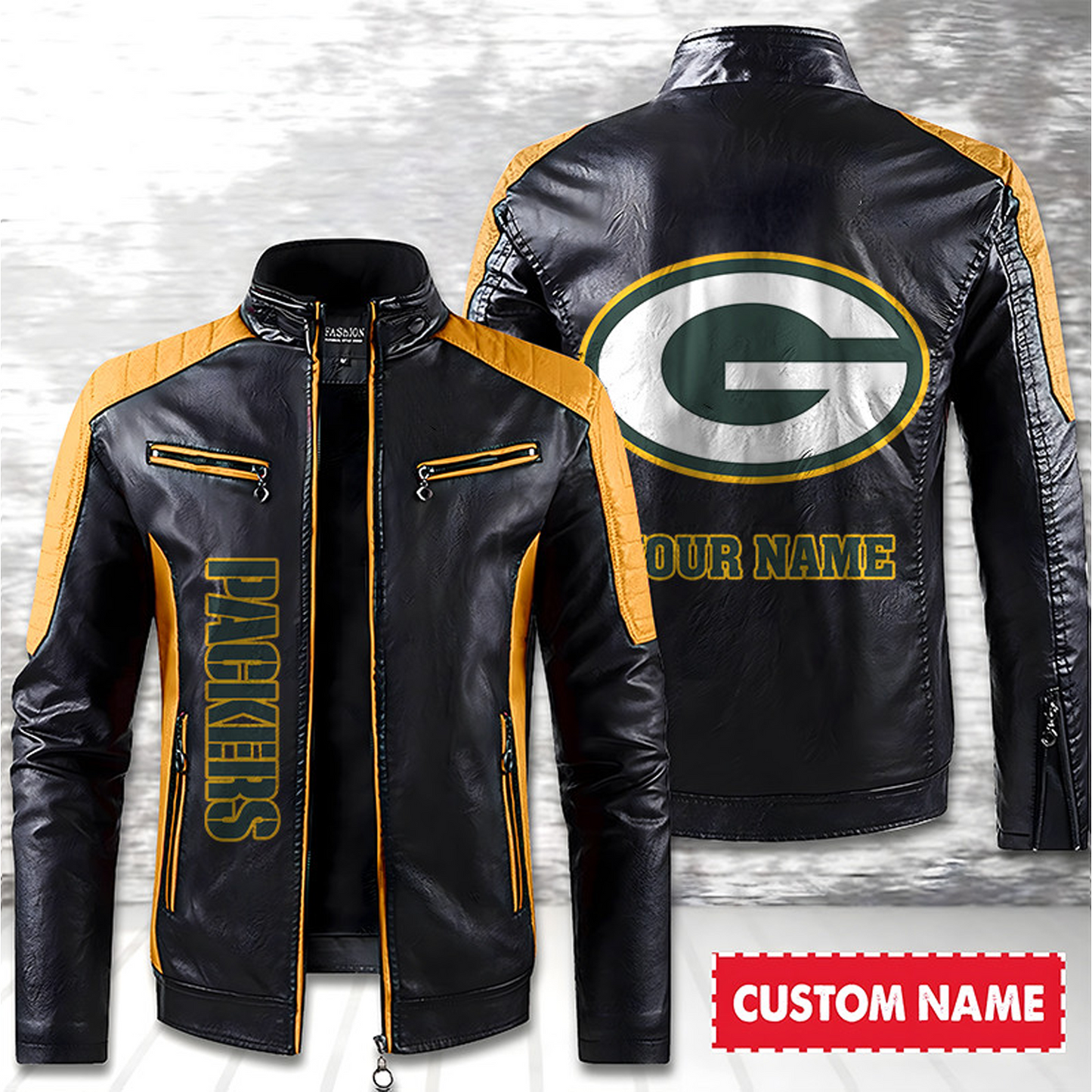 GB American Football Men Leather Jacket Custom Any Name Gifts DatND DVT