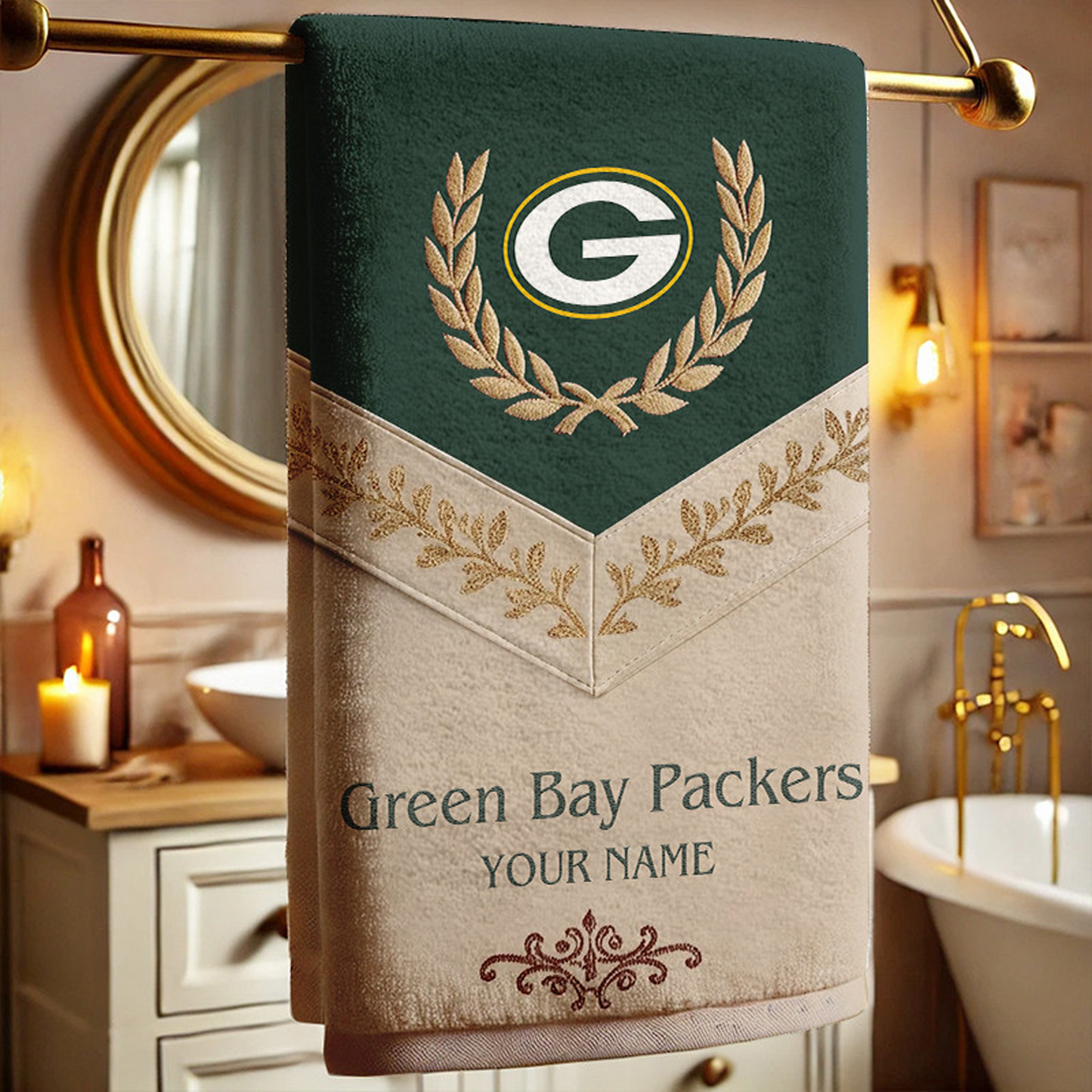 GB Football New Bath Towel Custom Name DATND TANTD