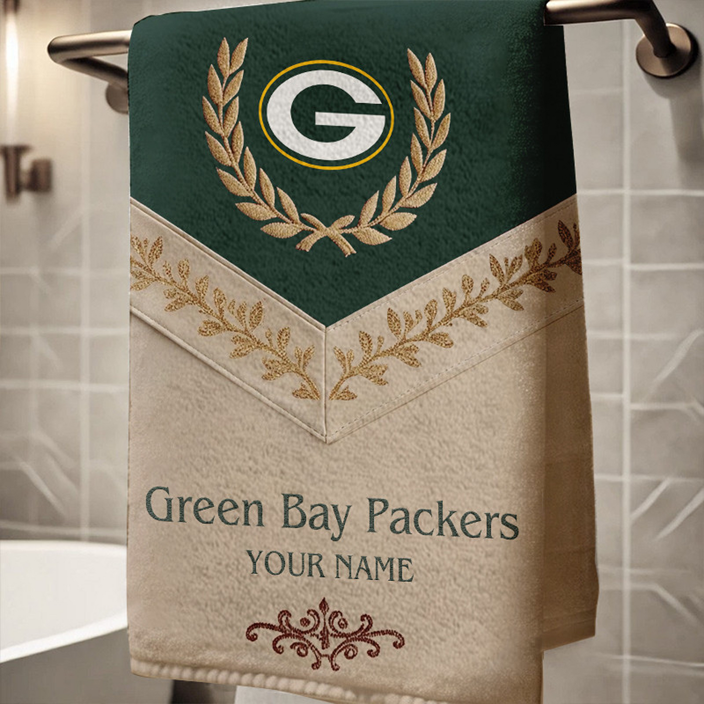 GB Football New Bath Towel Custom Name DATND TANTD