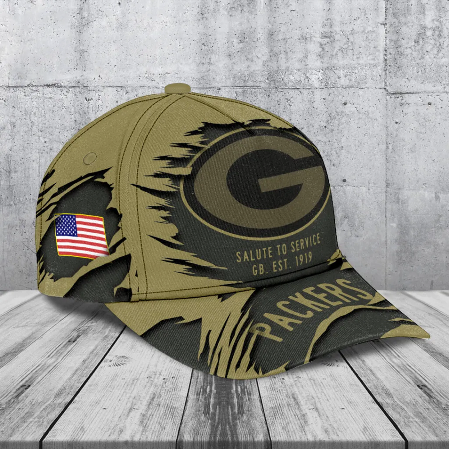 GB x NFL 2025 Salute to Service Classic Cap DATND TANTD