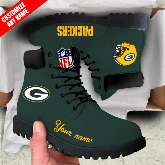 GB x NFL Custom Leather Boots DATND TANTD
