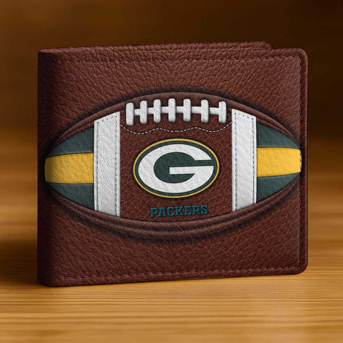 GB x NFL Football Men Special Brown Wallet DATND TANTD