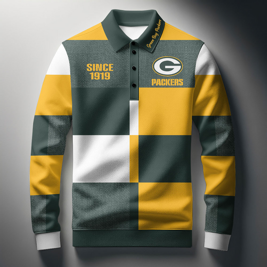 GB x NFL Men Style Polo Long Sleeves Shirt DatND DVT