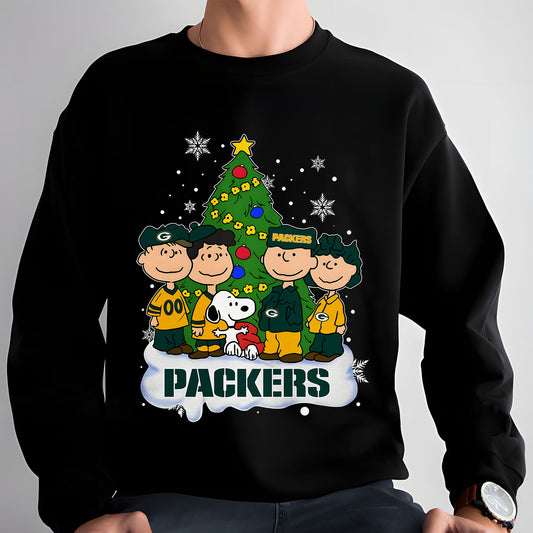 GB x NFL Peanuts Snoopy And Friends Christmas Tree 2D Shirt DatND DVT