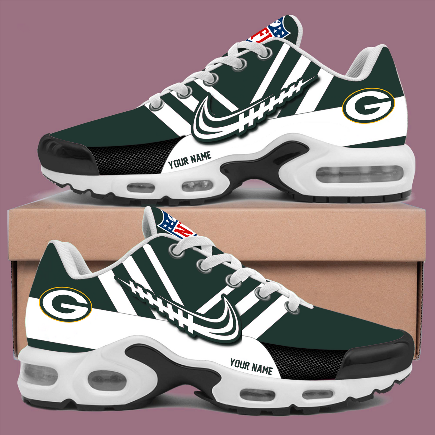 GB x NFL Personalized Air Max Plus Sneakers DATND TANTD