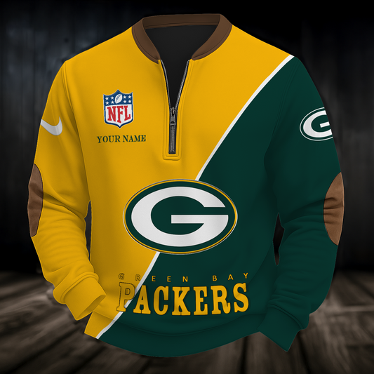 GB x NFL Premium Personalized Game Day Quarter-Zip DatND ThuongNH
